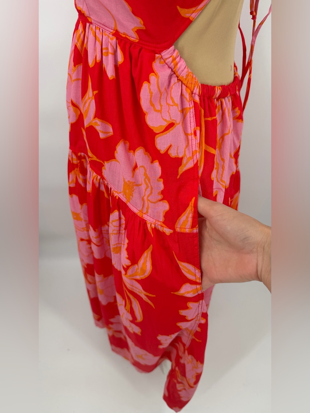Vici Red & Pink Floral Maxi Dress - Picture 10 of 13